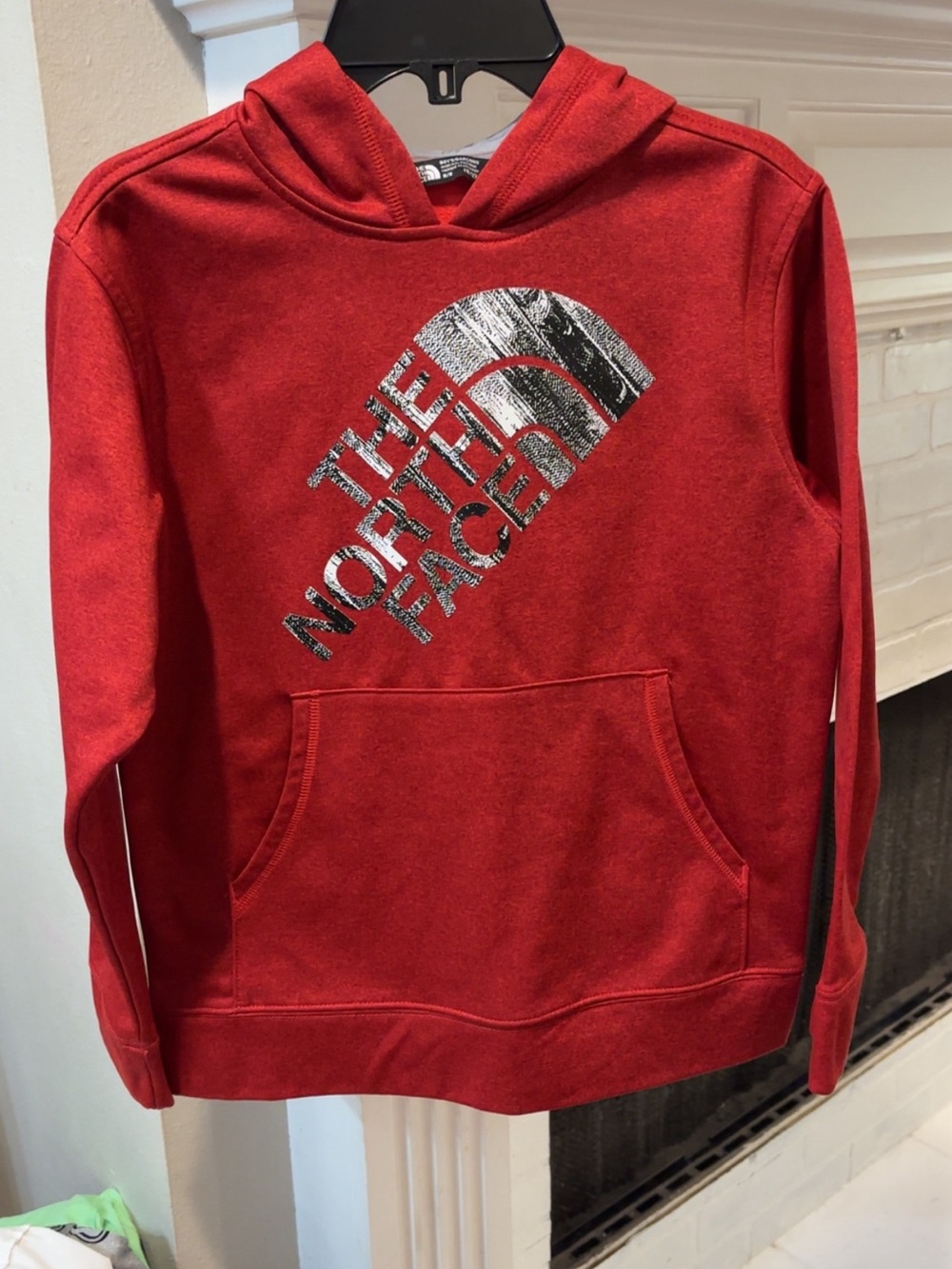 The North Face Red Logo Hoodie Youth Medium